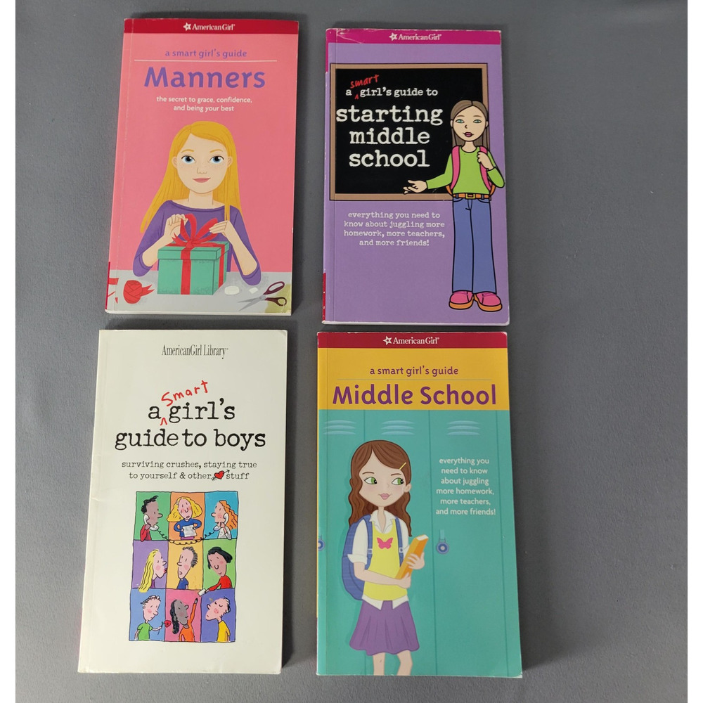 American Girl Smart Girl's Guide Book Lot Middle School Manners‎ Boys Confidence